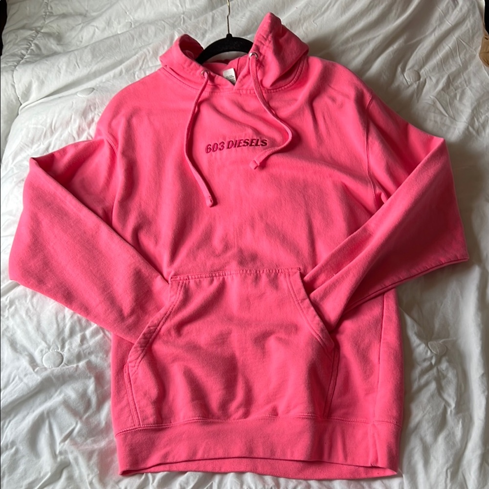 Pink Hoodie with 603 diesel